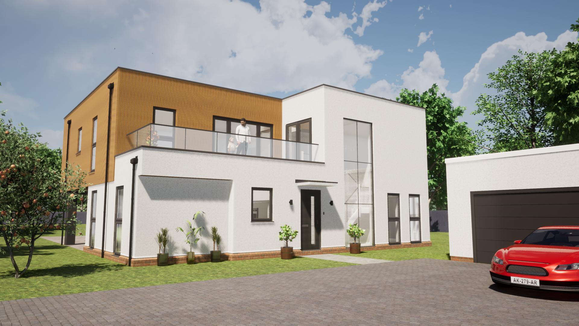 Modern 2 Storey New Build — Front Elevation
