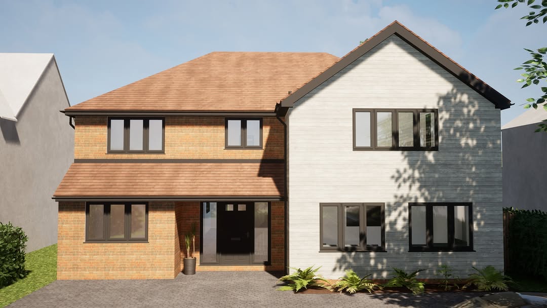 Chilterns Residential — New Build Front Elevation CGI render