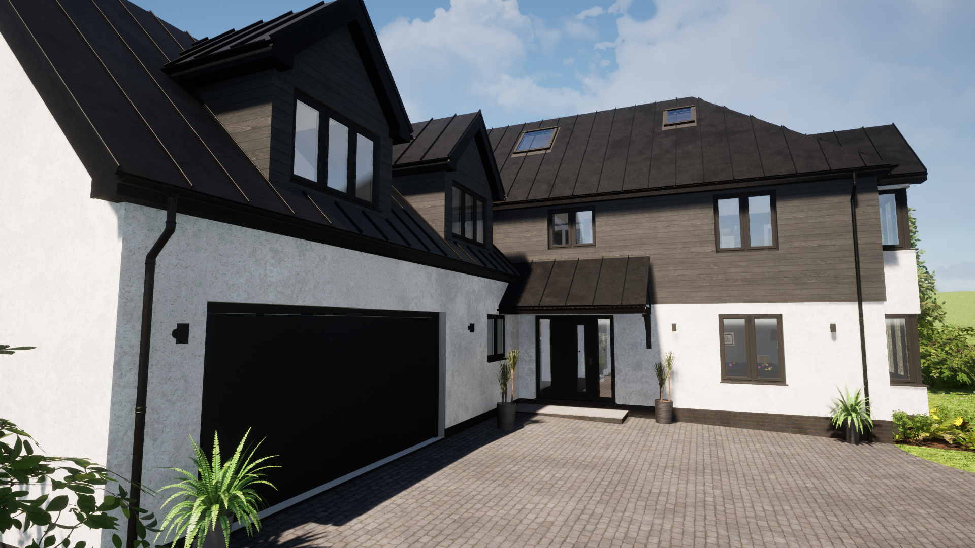 New Build SIP Panel Project — Front Elevation 02