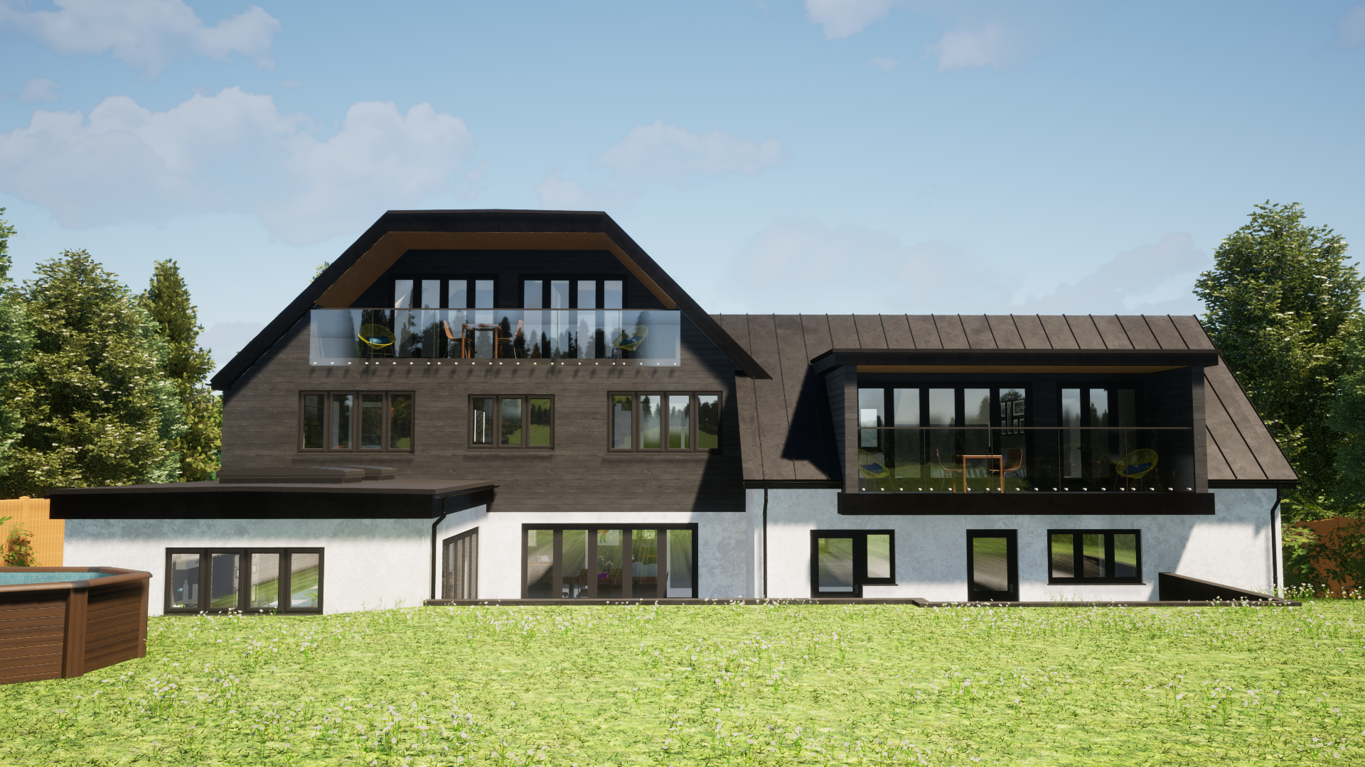 New Build SIP Panel Project — Rear Elevation 01