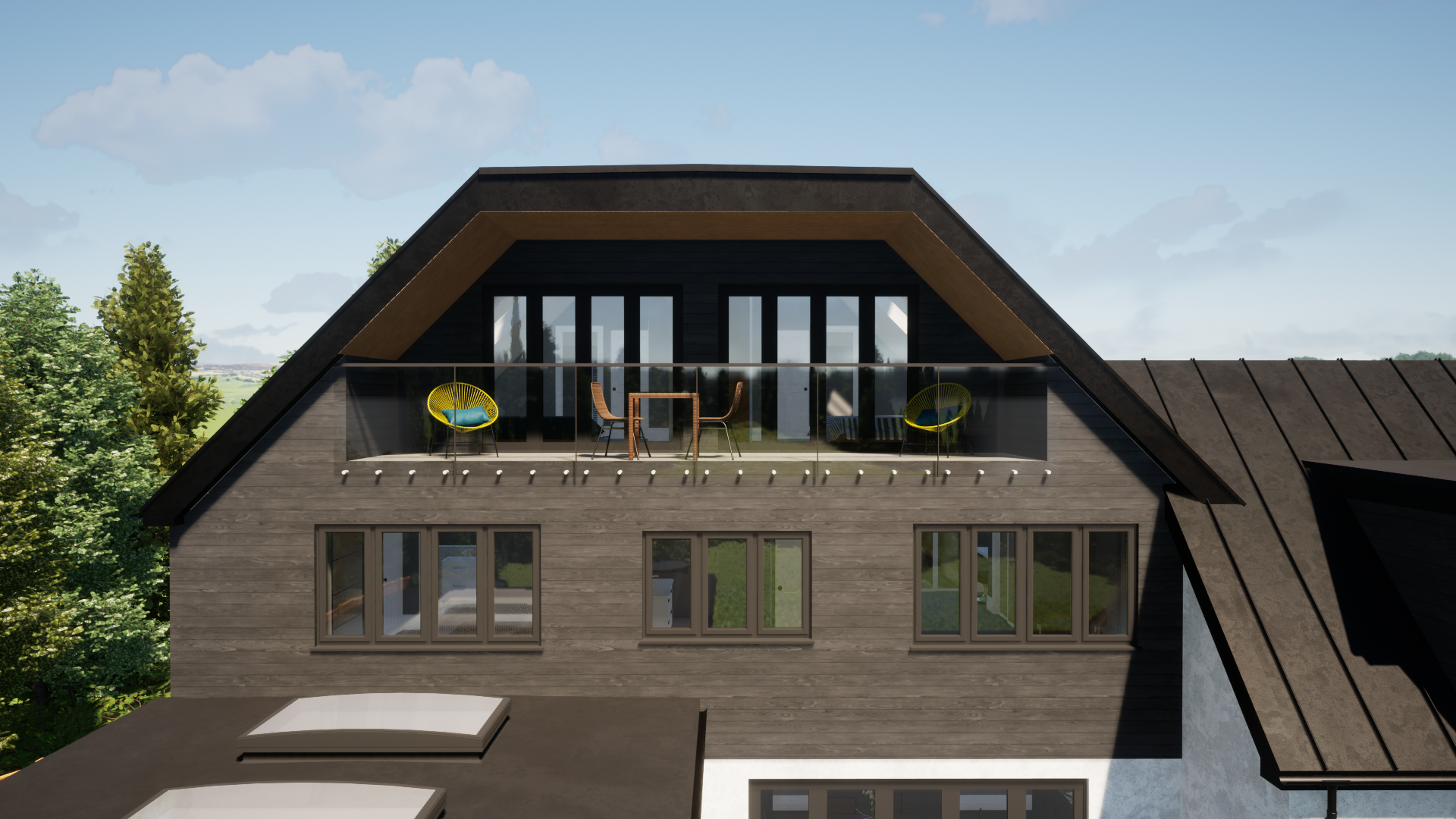 New Build SIP Panel Project — Rear Terrace
